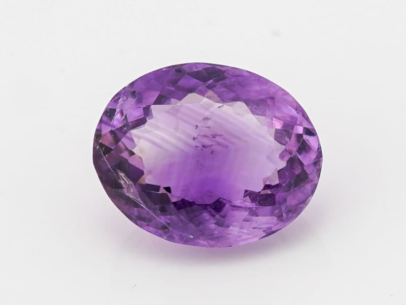 Certified Natural Amethyst Stone (Jamunia) 7.77 Carat (8.54 Ratti) Oval Shape - View #1