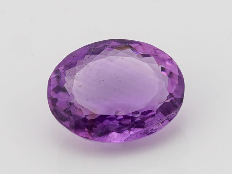 Certified Natural Amethyst Stone (Jamunia) 7.79 Carat (8.56 Ratti) Oval Shape - View #2