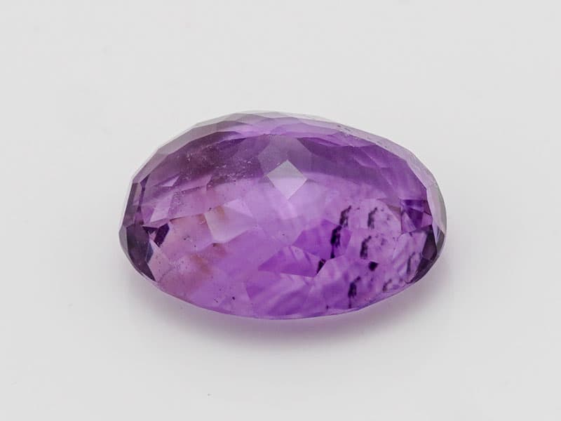 Certified Natural Amethyst Stone (Jamunia) 7.79 Carat (8.56 Ratti) Oval Shape - View #4