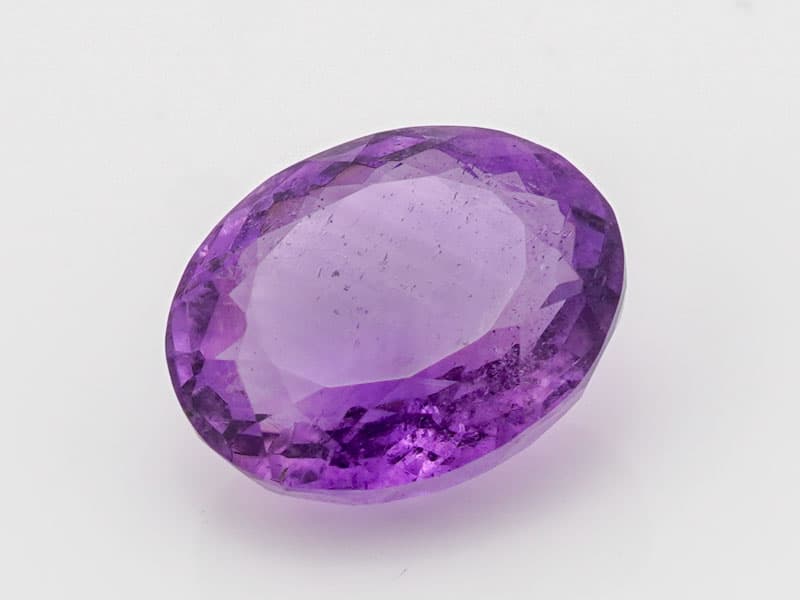 Certified Natural Amethyst Stone (Jamunia) 8.28 Carat (9.10 Ratti) Oval Shape - View #2