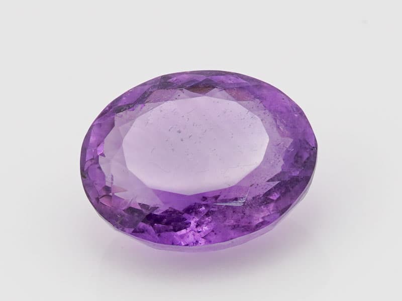 Certified Natural Amethyst Stone (Jamunia) 8.28 Carat (9.10 Ratti) Oval Shape