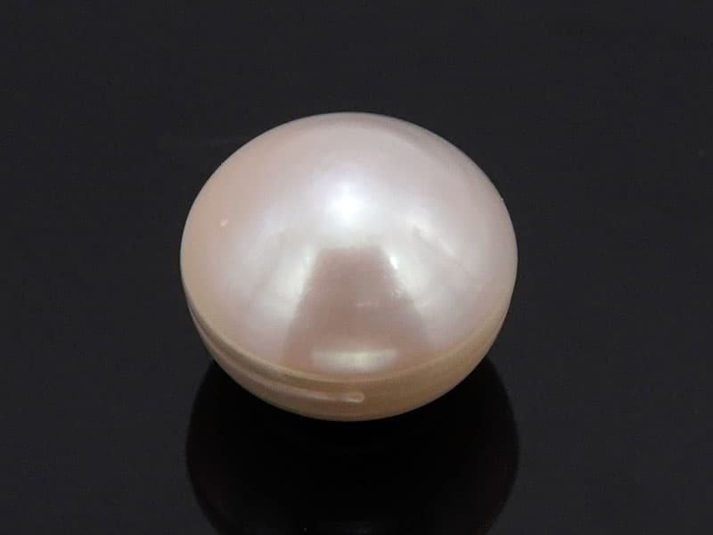 Cultured Pearl Stone (Moti Ratna) 5.14 Carat (5.65 Ratti) Round Button Shape