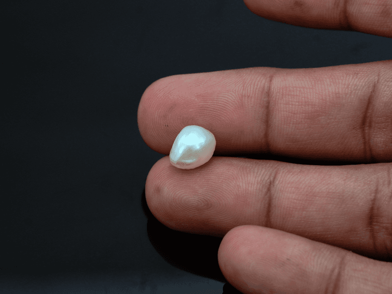 Keshi Pearl Stone 4.94 Carat (5.43 Ratti) Moti Ratna Baroque Shape - View #2