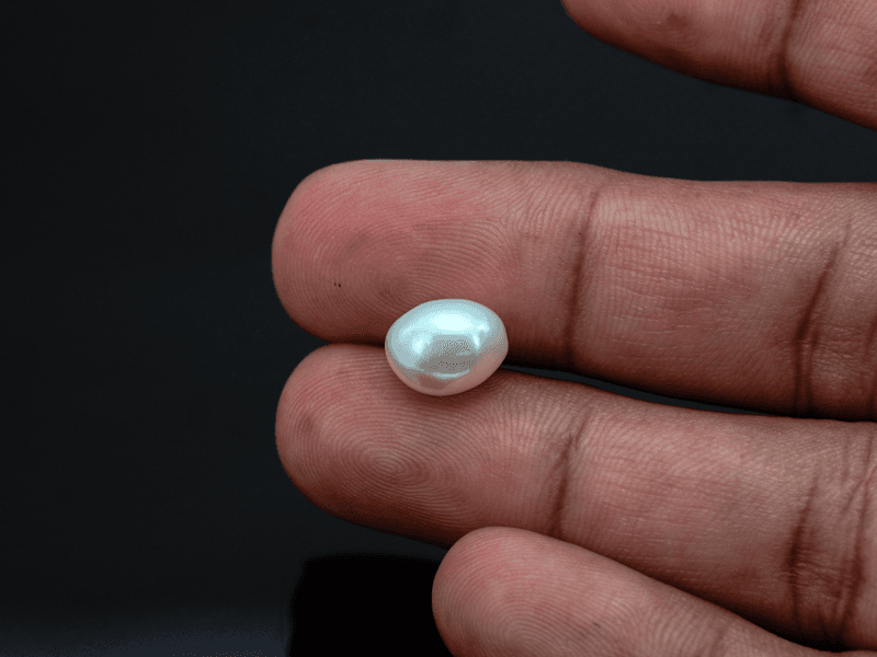 Keshi Pearl Stone 4.94 Carat (5.43 Ratti) Moti Ratna Baroque Shape - View #3