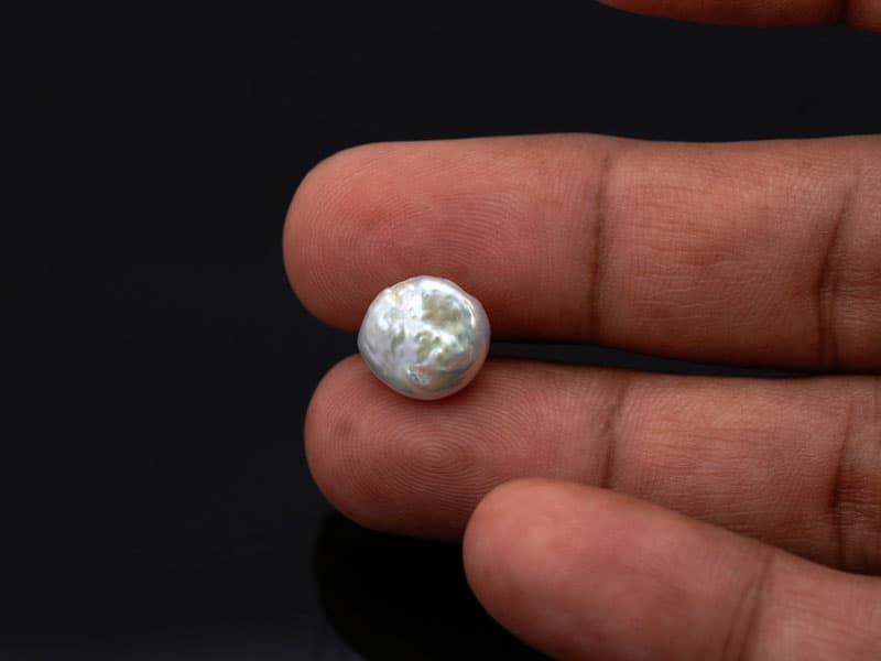 Keshi Pearl Stone 5.00 Carat (5.49 Ratti) Moti Ratna Baroque Shape - View #4