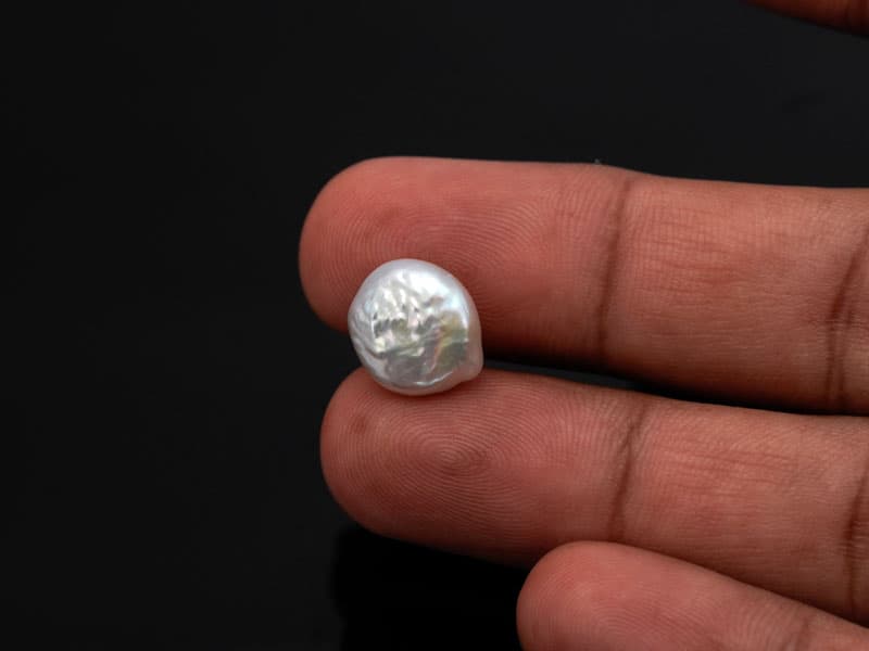 Keshi Pearl Stone 5.41 Carat (5.95 Ratti) Moti Ratna Baroque Shape - View #4