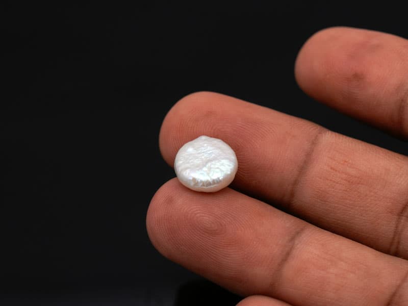 Keshi Pearl Stone 5.89 Carat (6.47 Ratti) Moti Ratna Baroque Shape - View #4