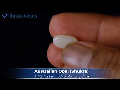 Video preview: Australian Milky Opal (Doodhiya Patthar) 3.42 Carat (3.76 Ratti) — Solid White