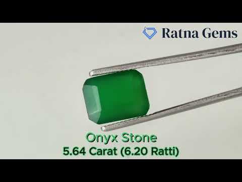 Official video preview: Onyx Stone (Onex Ratna) 5.64 Carat (6.2 Ratti) Octagon Cut
