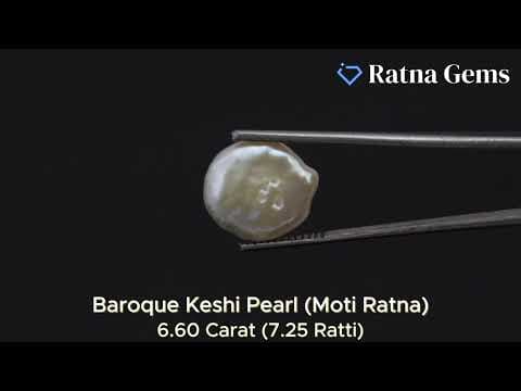 Official video preview: Keshi Pearl Stone 6.60 Carat (7.25 Ratti) Moti Ratna Baroque Shape
