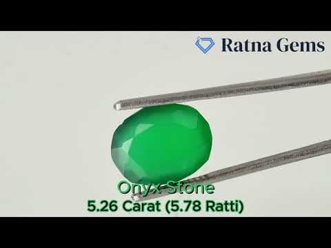 Official video preview: Onyx Stone (Onex Ratna) 5.26 Carat (5.78 Ratti) Oval Cut