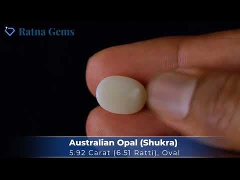 Official video preview: Australian Milky Opal (Doodhiya Patthar) 5.92 Carat (6.51 Ratti) — Solid White