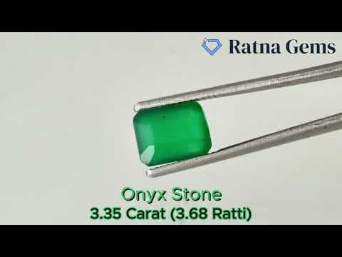 Official video preview: Onyx Stone (Onex Ratna) 3.35 Carat (3.68 Ratti) Octagon Cut