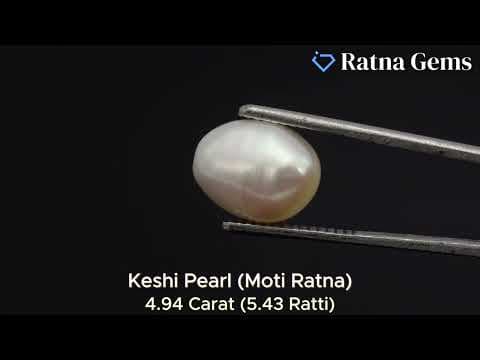 Official video preview: Keshi Pearl Stone 4.94 Carat (5.43 Ratti) Moti Ratna Baroque Shape