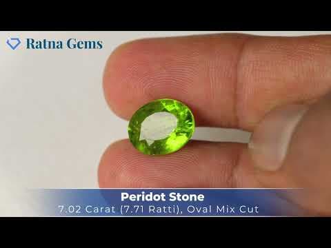 Video preview: Peridot Stone 7.02 Carat (7.71 Ratti)