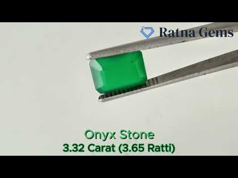 Official video preview: Onyx Stone (Onex Ratna) 3.32 Carat (3.65 Ratti) Octagon Cut