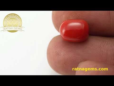 Official video preview: Moonga Stone 7.54 Ratti (6.86 Carat) - Italian Red Coral