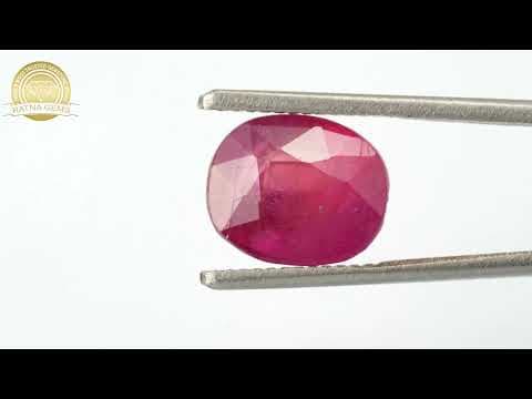 Video preview: Ruby (Manek) 6.08 Ratti - 5.53 Carat Ruby Stone - Bangkok