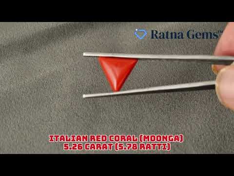 Video preview: Italian Red Coral (Moonga) 5.26 Carat (5.78 Ratti)