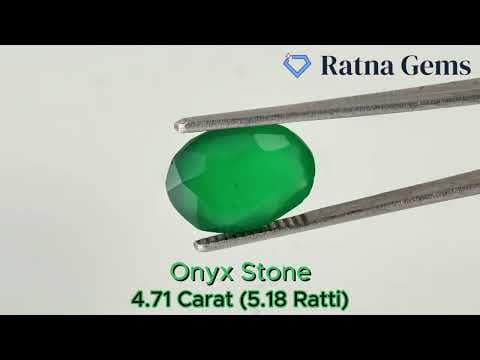 Official video preview: Onyx Stone (Onex Ratna) 4.71 Carat (5.18 Ratti) Oval Cut