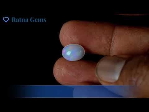 Video preview: Ethiopian Welo Opal (Doodhiya Patthar) 3.40 Carat (3.74 Ratti) — Strong Fire / Play-of-Colour