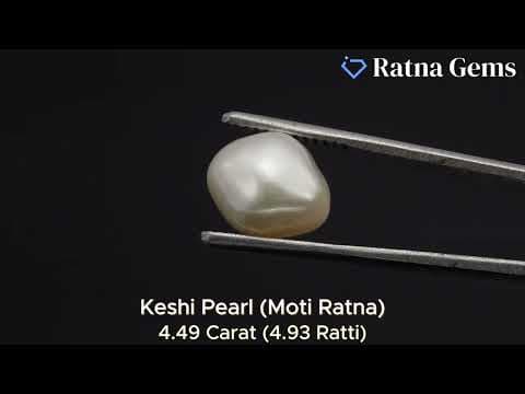 Official video preview: Keshi Pearl Stone 4.49 Carat (4.93 Ratti) Moti Ratna Baroque Shape