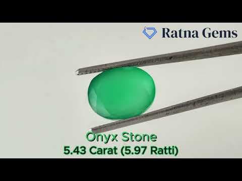 Official video preview: Onyx Stone (Onex Ratna) 5.43 Carat (5.97 Ratti) Oval Cut