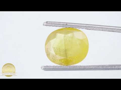 Video preview: Natural Pukhraj Stone 4.67 Ratti (4.25 Carat) Yellow Sapphire - Nigerian