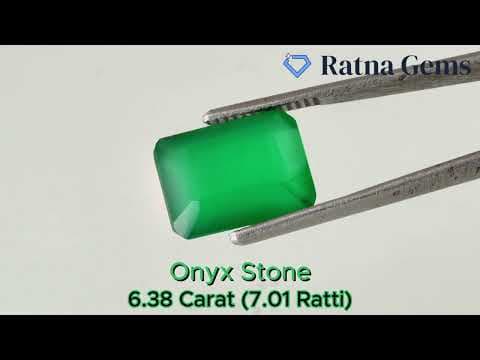 Official video preview: Onyx Stone (Onex Ratna) 6.38 Carat (7.01 Ratti) Octagon Cut