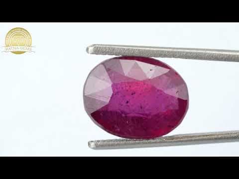 Video preview: Manik Stone 8.48 Ratti - 7.72 Carat Ruby Stone - Bangkok A1