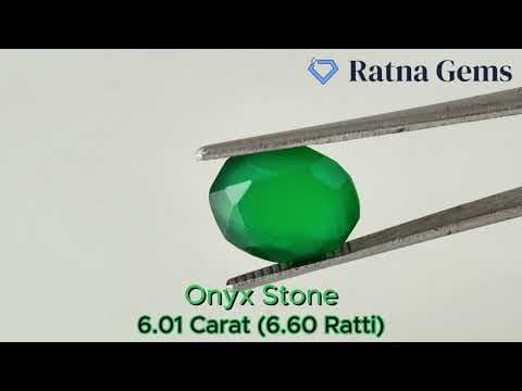 Official video preview: Onyx Stone (Onex Ratna) 6.01 Carat (6.6 Ratti) Oval Cut