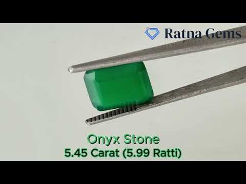 Official video preview: Onyx Stone (Onex Ratna) 5.45 Carat (5.99 Ratti) Octagon Cut