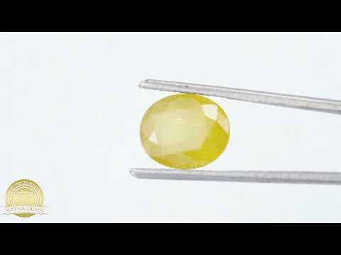 Video preview: Certified Nigerian Yellow Sapphire – 6.05 Carat (6.65 Ratti) Pukhraj Stone