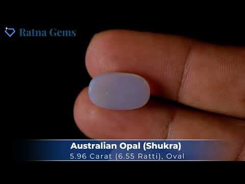 Video preview: Australian Milky Opal (Doodhiya Patthar) 5.96 Carat (6.55 Ratti) — Solid White