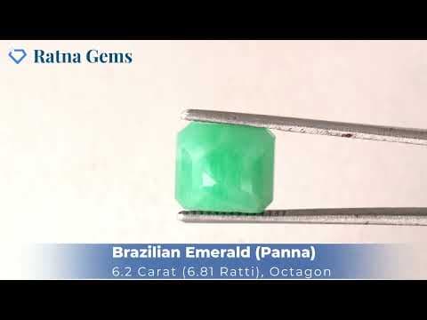 Official video preview: Brazilian Emerald 6.2 Carat (6.81 Ratti) Panna Stone — Sapota