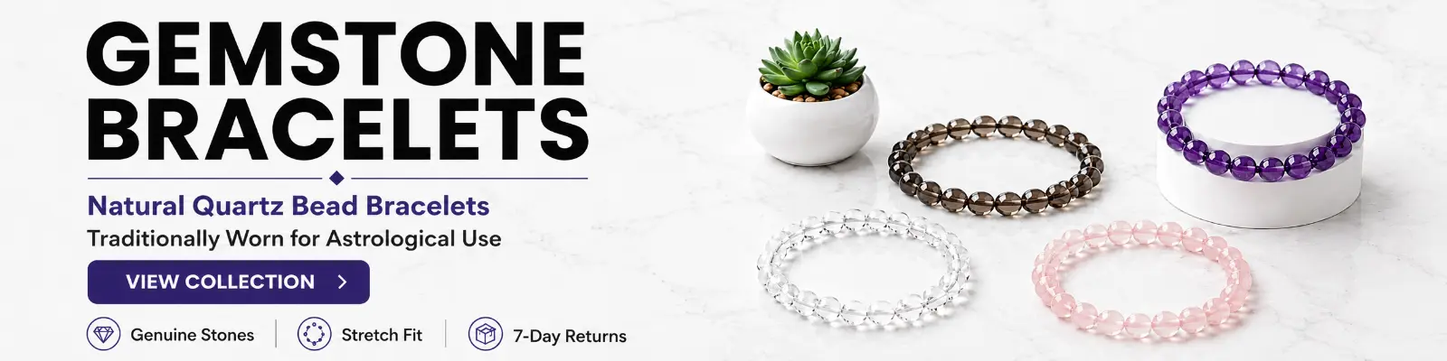 Handcrafted gemstone bracelets