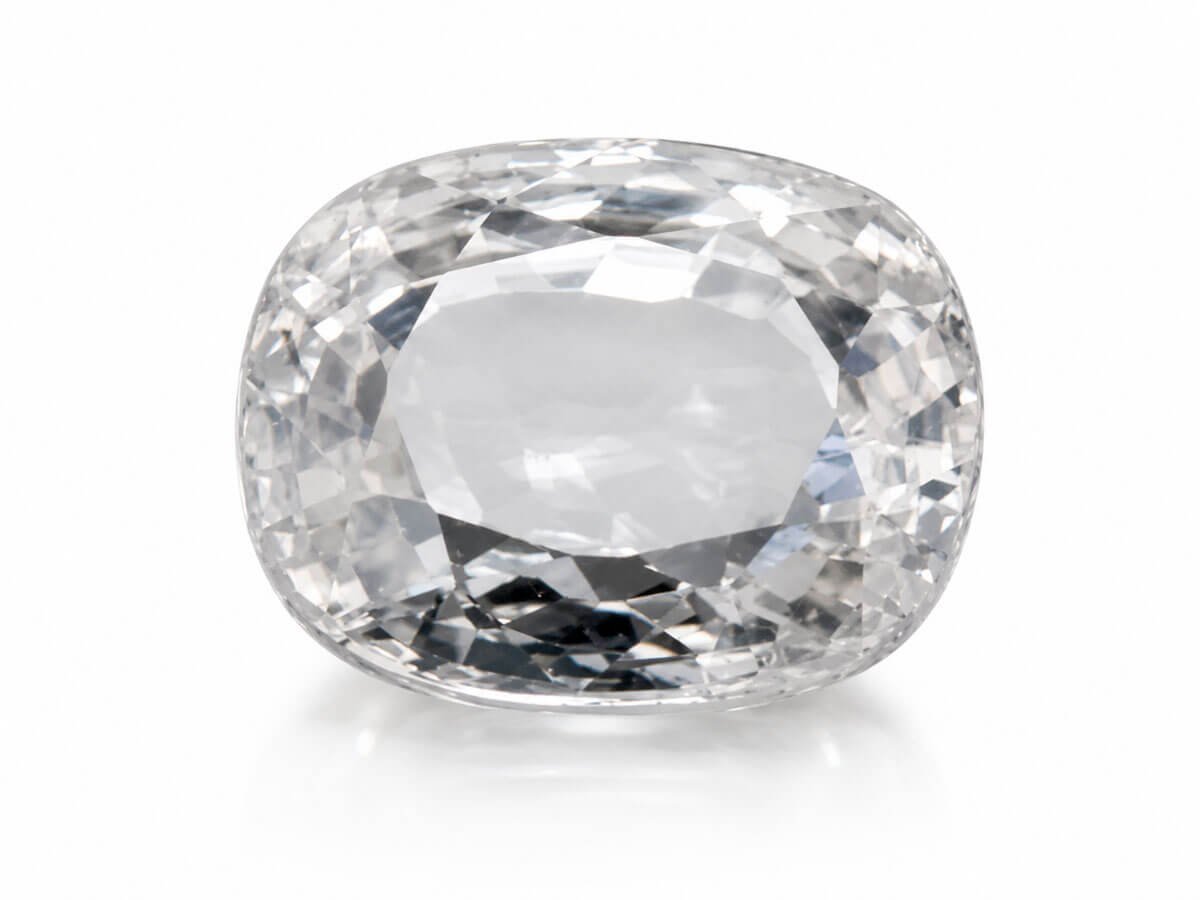 Sparkling Zircon (Jarkan) stone as a brilliant diamond substitute.
