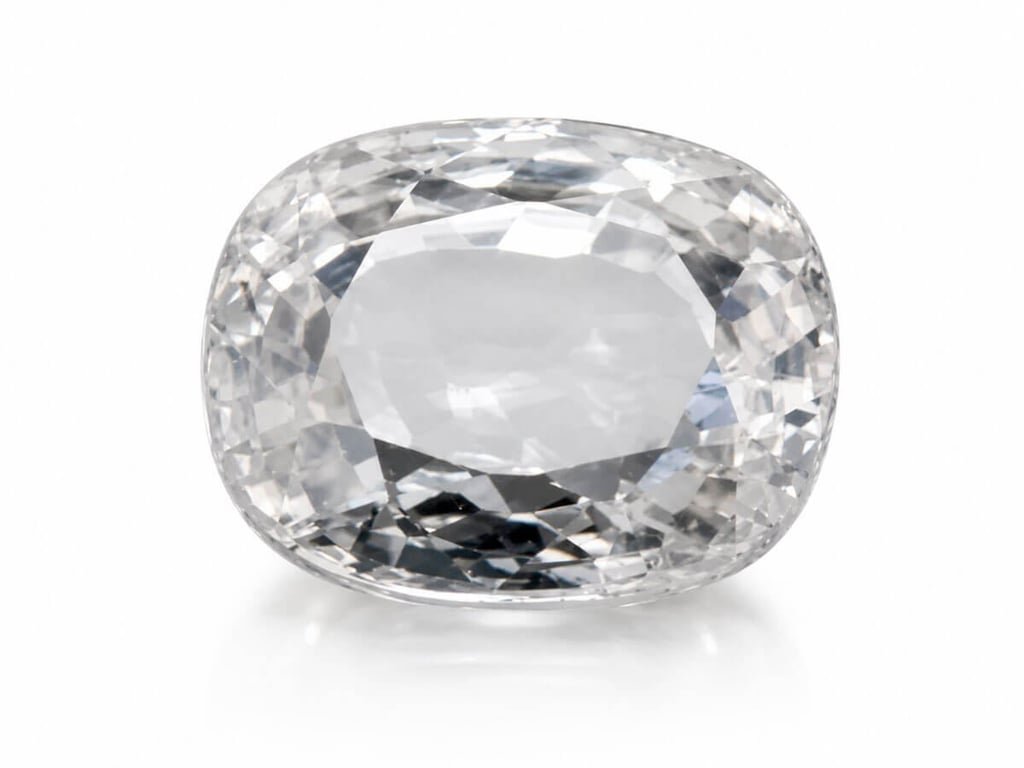 Sparkling Zircon (Jarkan) stone as a brilliant diamond substitute.