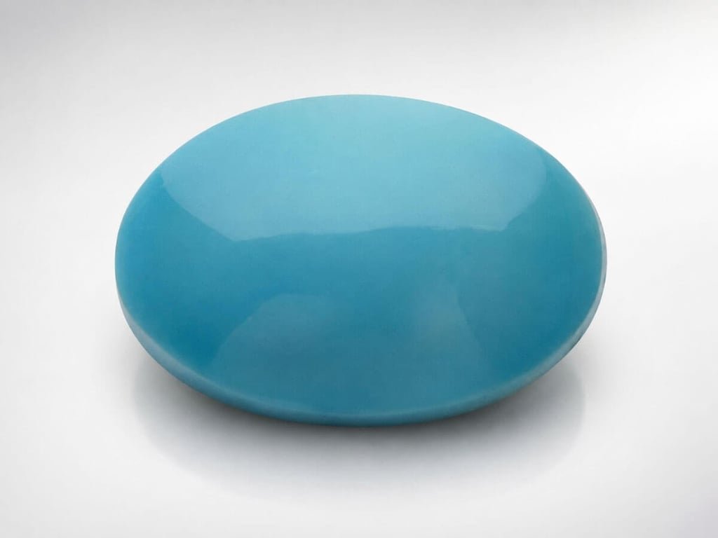 Sky-blue Turquoise (Firoza) stone for traditional protection and style.