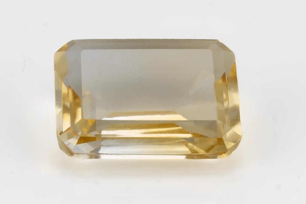 Natural Brazilian Citrine (Sunela) 5.55 Carat (6.10 Ratti) Octagon Step Cut - View #1