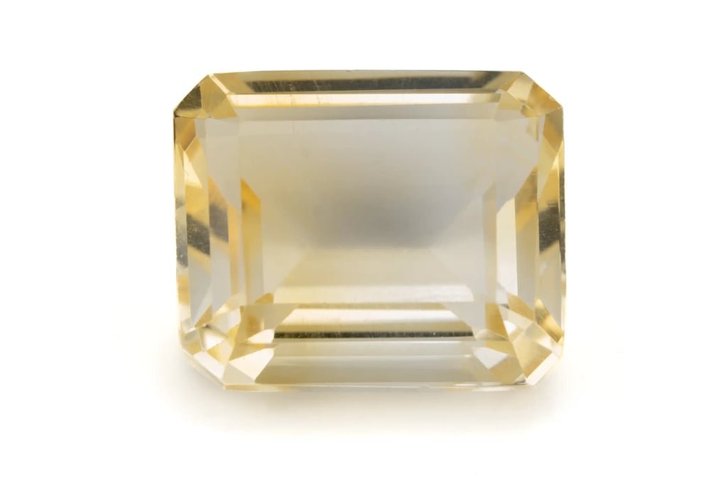 Natural Brazilian Citrine (Sunela) 6.50 Carat (7.14 Ratti) Octagon Step Cut - View #1