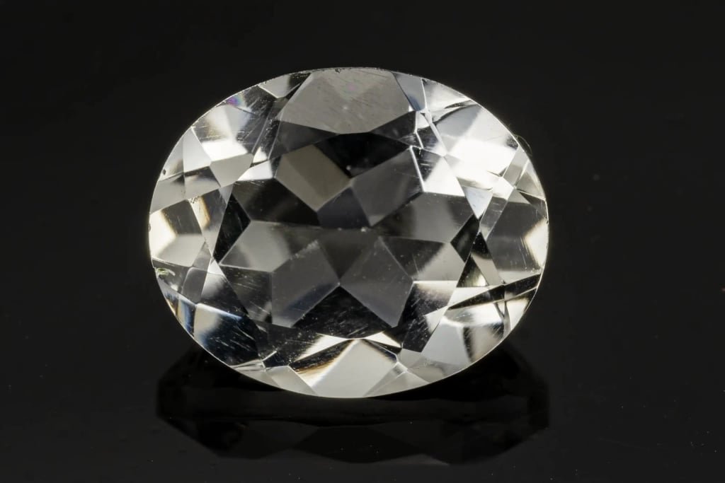 Natural Indian Quartz Crystal (Sphatik) 4.00 Carat (4.40 Ratti) Oval Mix Cut - View #1