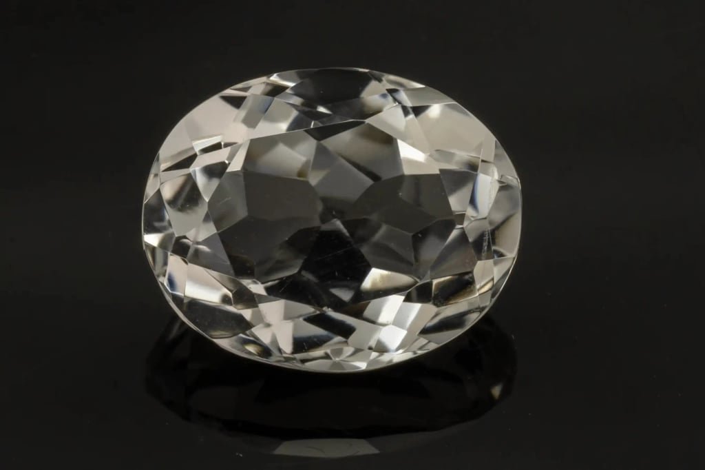 Natural Indian Quartz Crystal (Sphatik) 5.83 Carat (6.41 Ratti) Oval Mix Cut - View #1