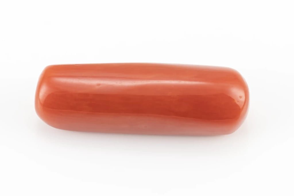 Moonga Stone 6.83 Ratti (6.22 Carat) - ItalianRed Coral - View #1