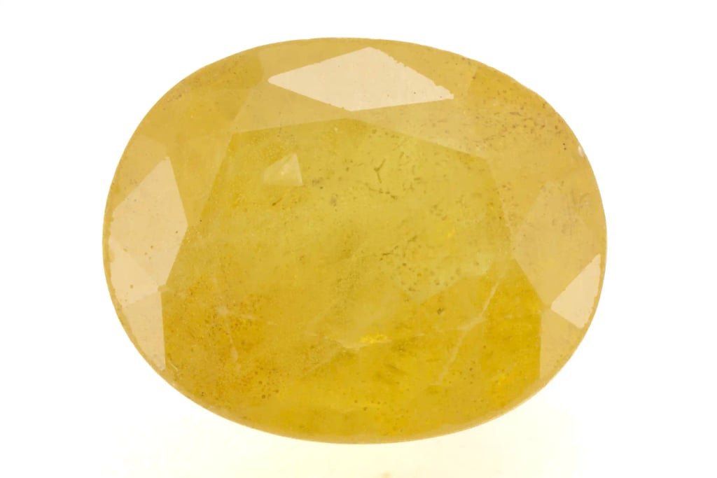Natural Pukhraj Stone 3.90 Ratti (3.55 Carat) Yellow Sapphire - Nigerian - View #1
