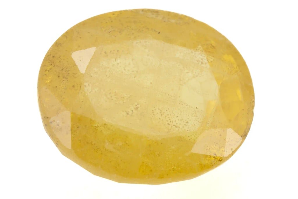 Natural Pukhraj Stone 4.01 Ratti (3.65 Carat) Yellow Sapphire - Nigerian - View #1