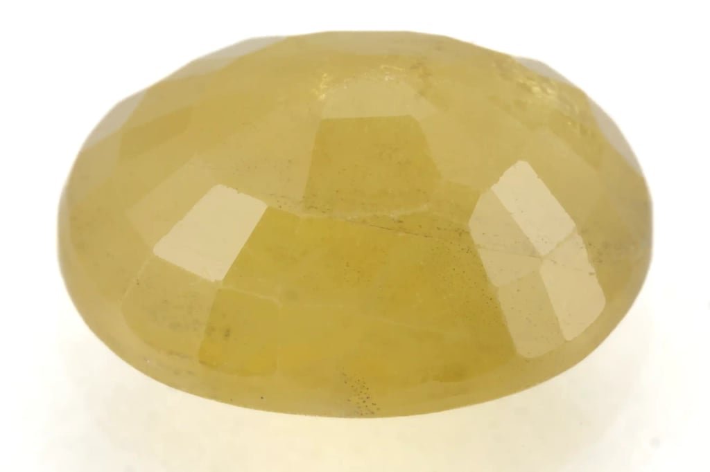 Natural Pukhraj Stone 4.18 Ratti (3.80 Carat) Yellow Sapphire - Nigerian - View #1