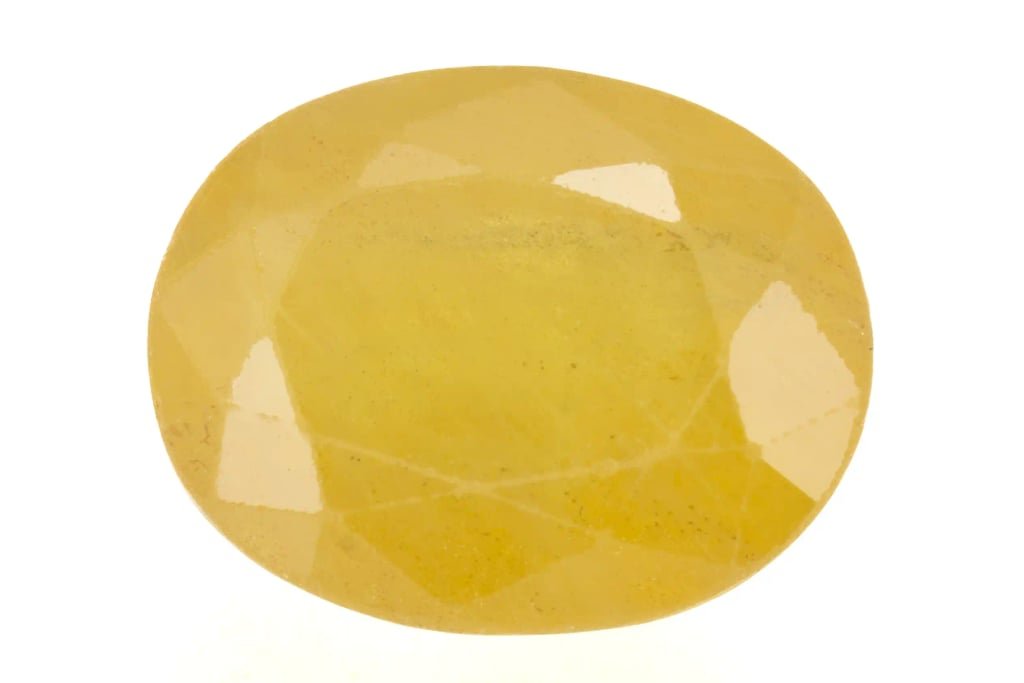 Natural Pukhraj Stone 4.56 Ratti (4.15 Carat) Yellow Sapphire - Nigerian - View #1