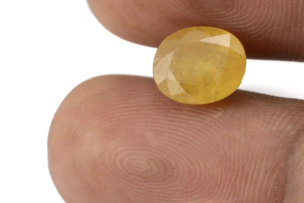 Natural Nigerian Yellow Sapphire – 4.83 Ratti (4.40 Carat) Pukhraj Stone - View #1