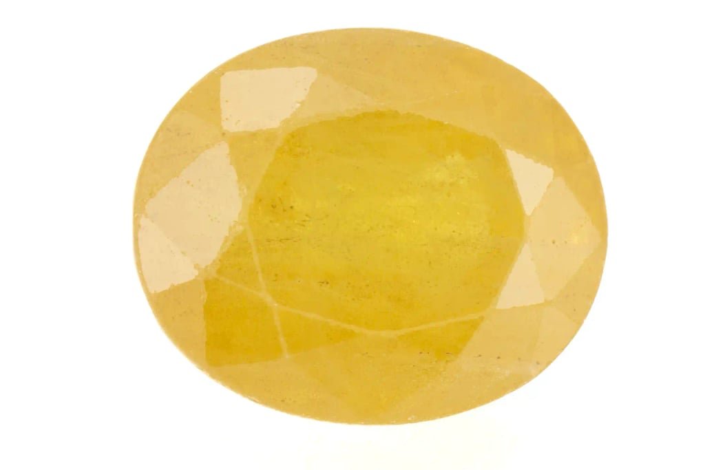 Certified Nigerian Yellow Sapphire – 6.05 Carat (6.65 Ratti) Pukhraj Stone - View #1